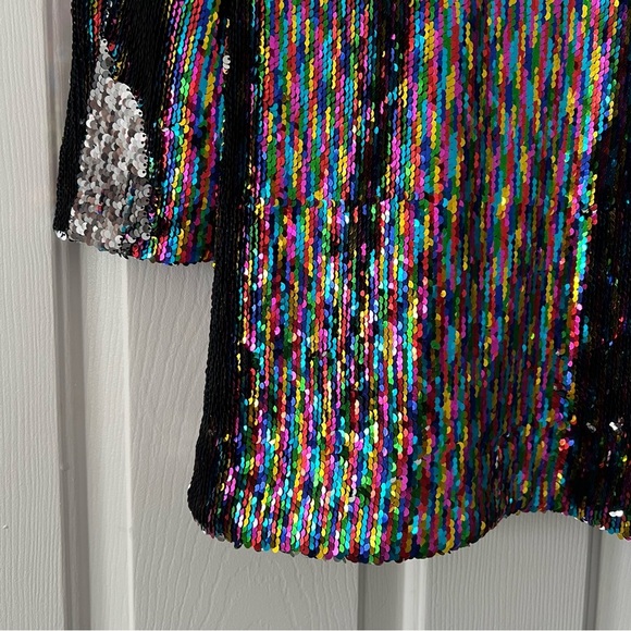 Anthropologie Rainbow Sequin Blazer - Picture 3 of 8